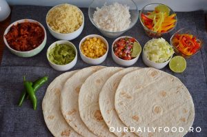 Burrito vegetarian cu fasole