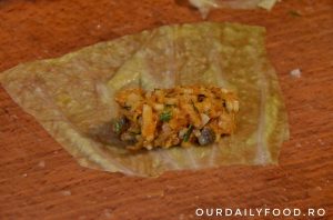 Sarmale cu ciuperci invelite in varza acra - de post