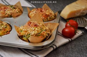 Briose aperitiv cu spanac si mozzarella de bivolita