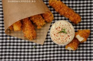 Batoane crocante de tofu sau tofu crispy strips