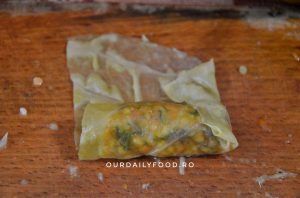 Sarmale vegetariene, de post cu hribi si linte rosie