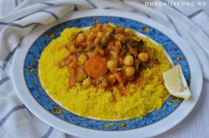 Cous cous/cuscus cu legume in stil marocan