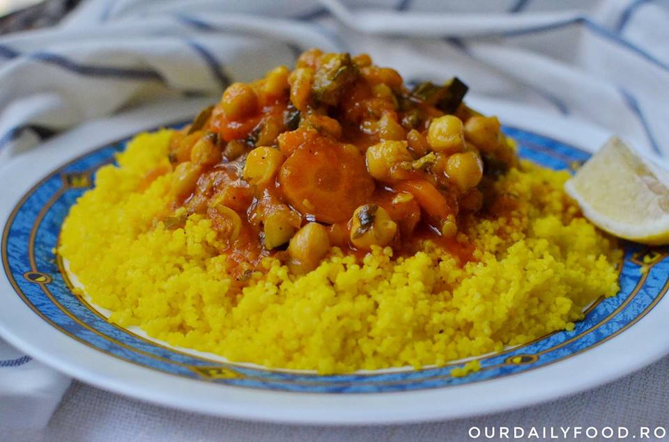 Cous cous/cuscus cu legume in stil marocan