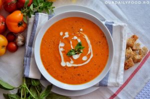 Supa crema de rosii din gradina