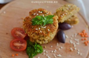 Chiftele din linte rosie- reteta de post