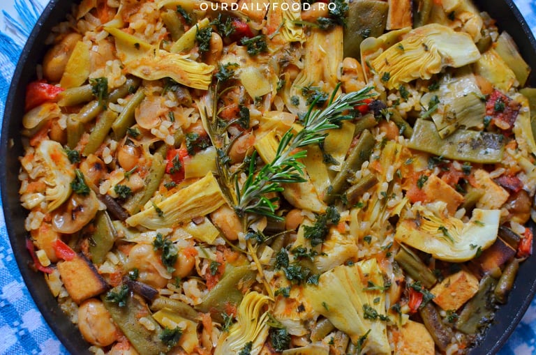Paella cu legume - vegana